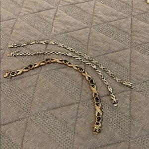 Bracelets with colored stones